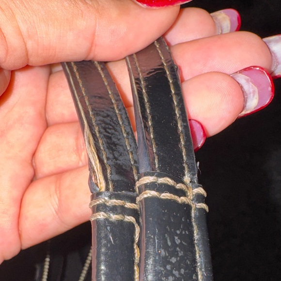 Coach Signature Black and Tan Tote - Picture 5 of 17